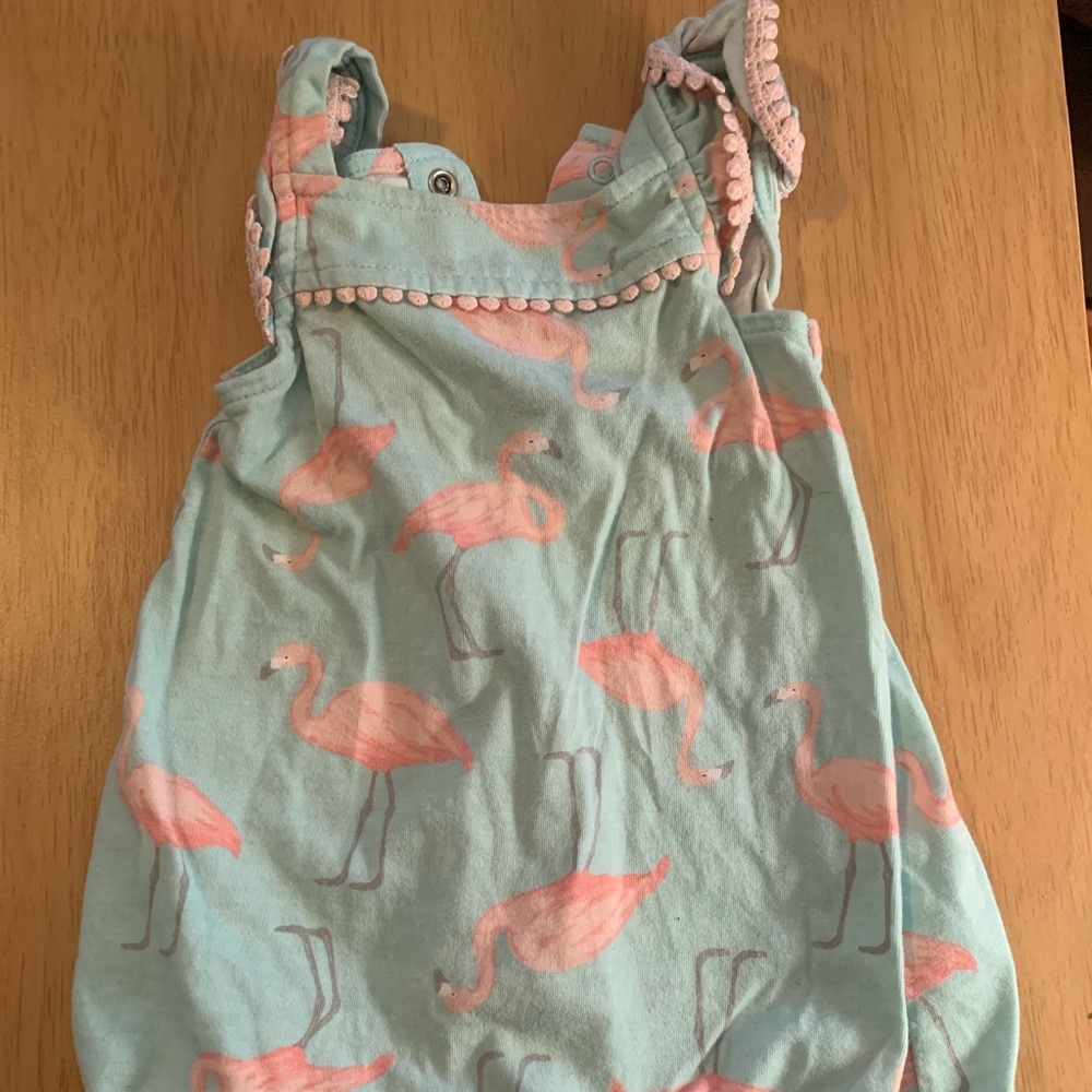 Girls flamingo romper